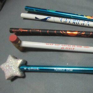 Set of 5 Vintage Pencils, Including a policical "Pencil Gavel" for T. Murphy